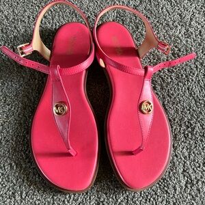 Michael Kors Pink Thong Sandals with Decorative Detail